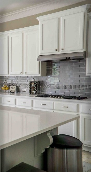 kitchen cabinet with white highland
