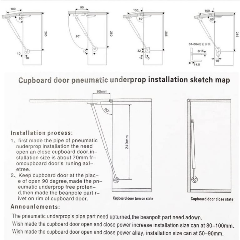 Gas struts for gas shocks for doors Meru Timber