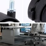 Threaded Black caster Wheels and Floor Protection and office Chair