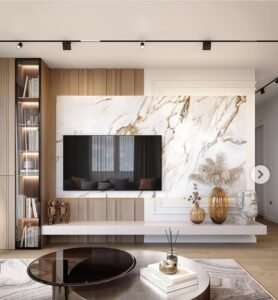 Stylish Marble sheet for TV Wall